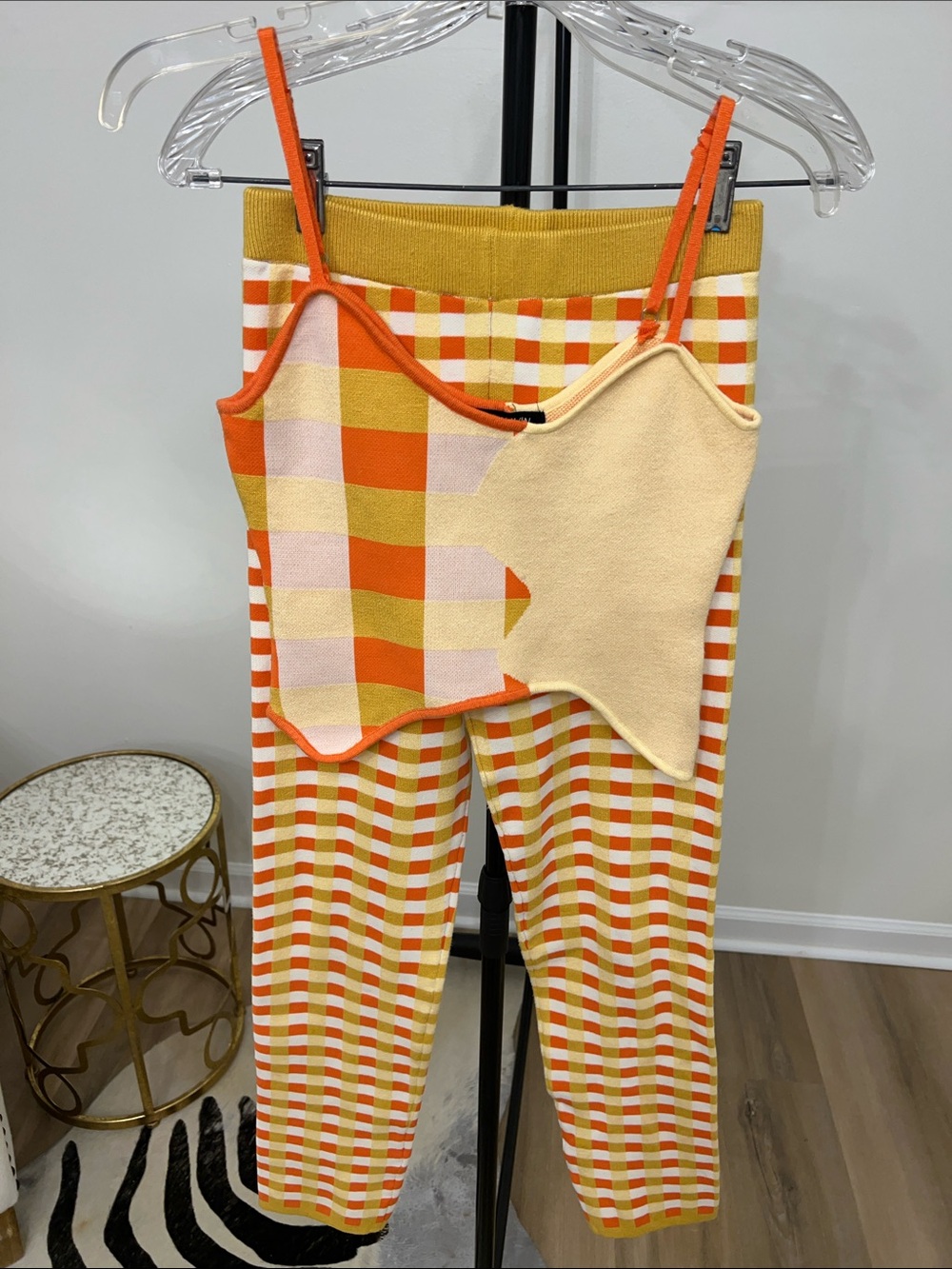 Women’s Orange & Cream Yellow Matching Set